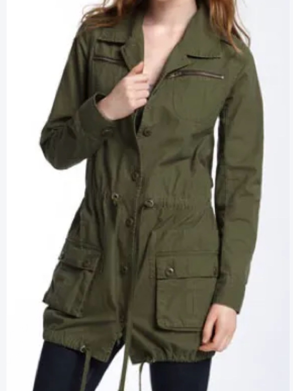 Dolce Vita Olive Green Drawstring Utility Jacket